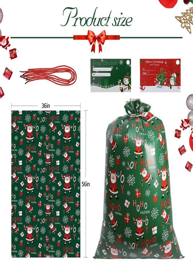 gepas Extra Large 4 Count Oversized Christmas Jumbo Gift Wrapping Bags for Xmas Party Favors Storage - Image 2